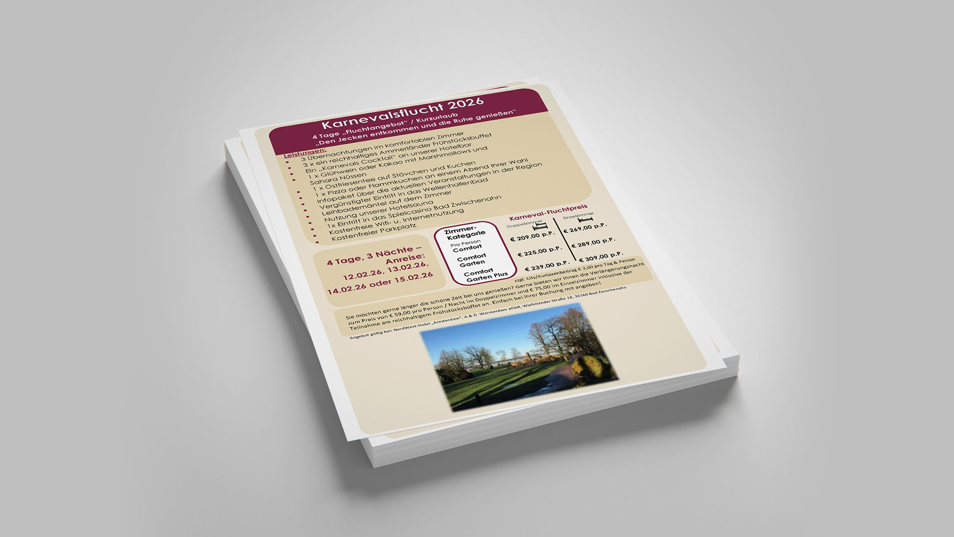 NordWest-Hotels Prospekte Preview Karnevalsflucht