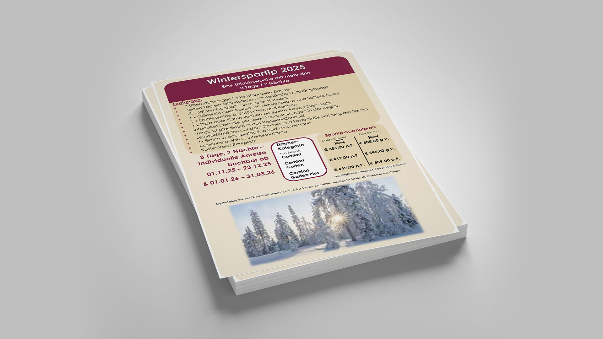 NordWest-Hotels Prospekte Preview Winterspartip 8 Tage / 7 Nächte